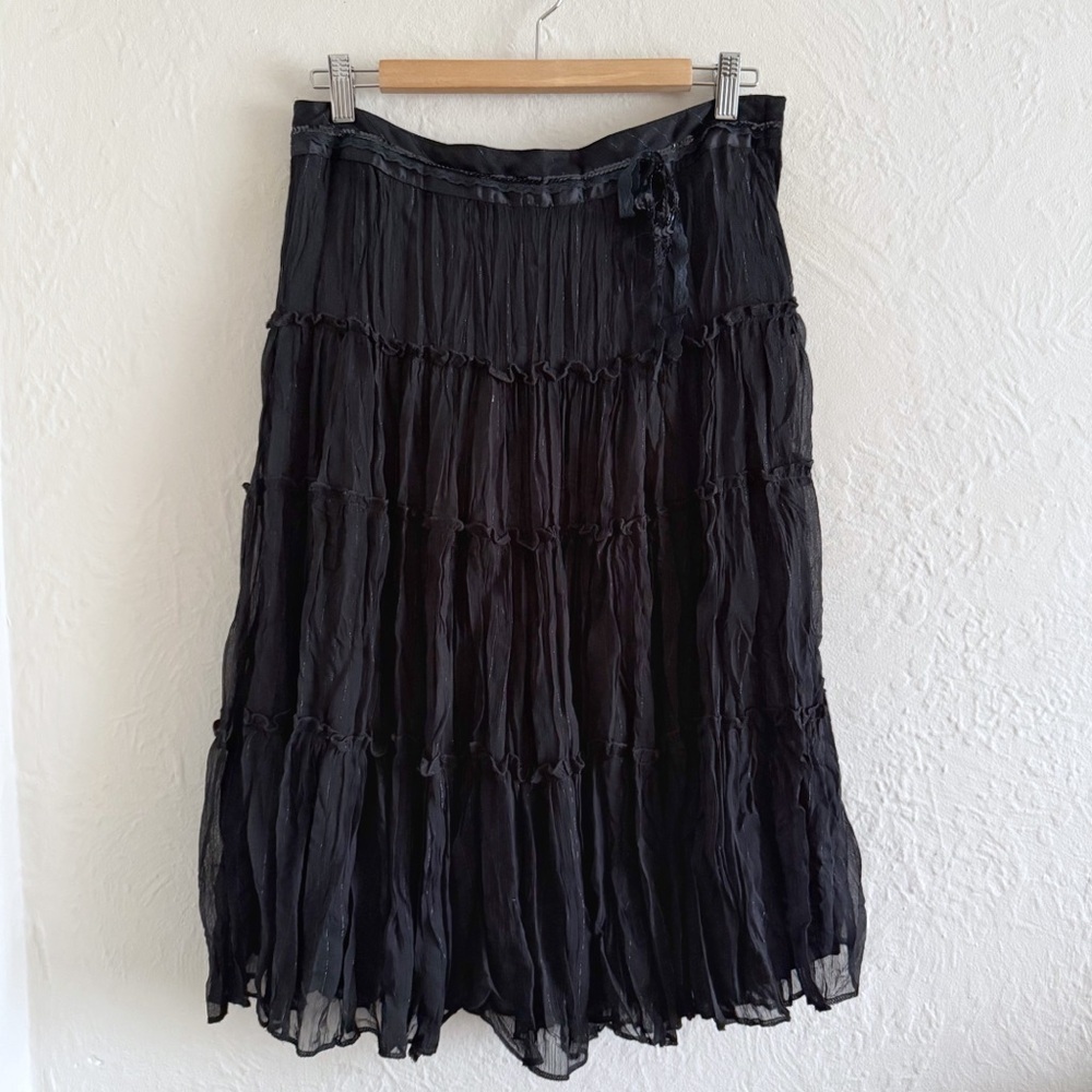 Vintage Black Midi Skirt